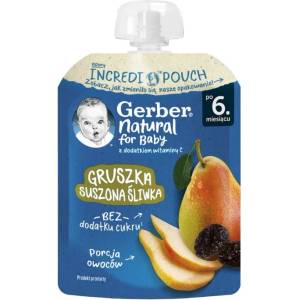 Gerber Пауч Круша и сушени сливи 80г