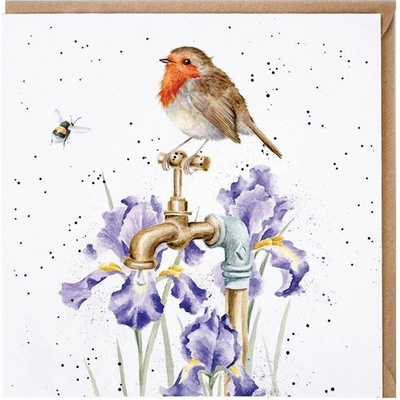 Přání "The Gardener's Guest", 15x15cm - Červenka