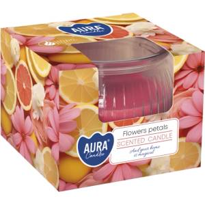 BISPOL Ароматна свещ Bispol Aura - Flowers Petals, 80 g (sn69-428)