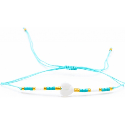 Milujeme Kameny Perleť - tyrkysový náramek se shamballa zapínáním PBS10