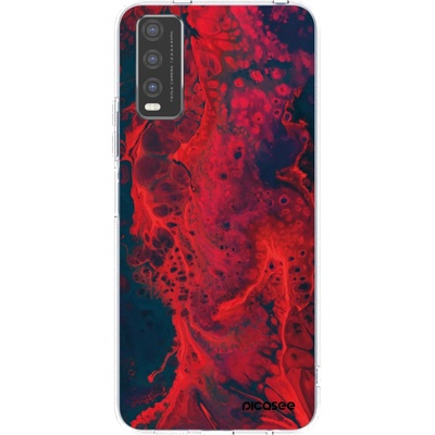 Pouzdro Picasee silikonové Vivo Y20s Organic red čiré