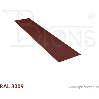 Brons Rovinný plech 400 x 2000 mm červenohnědá