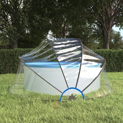 vidaXL Kopule na bazén kulatá 315 x 158 cm PVC