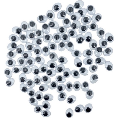 EFCO Dekorační pohyblivé oči oválné 8x10mm (100ks)