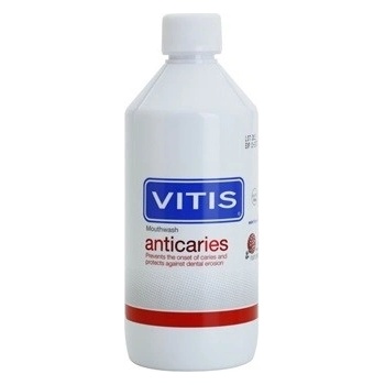 Vitis Anticaries ústní voda proti zubnímu kazu příchuť Mint Bez alkoholu 500 ml