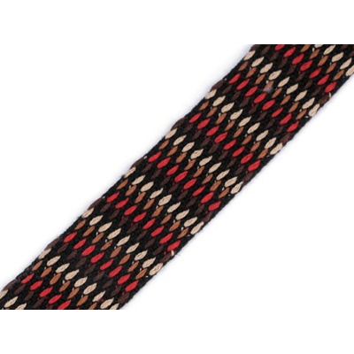 Popruh šíře 38 mm hnědá tmavá 1 m