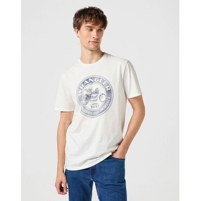 Wrangler pánské triko s potiskem 112350454 bílá