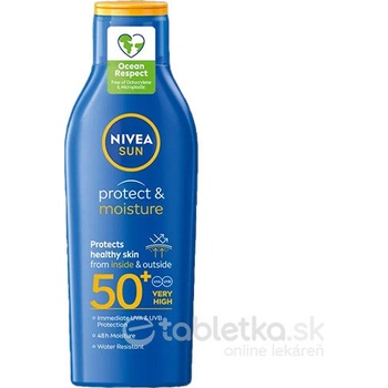 Nivea Sun Protect & Moisture mlieko na opaľovanie SPF50+ 200 ml