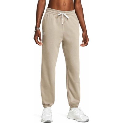 Under Armour dámské tepláky RIVAL TERRY béžová
