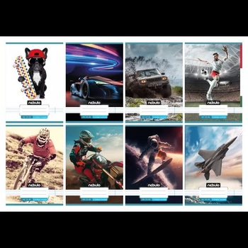 Nebulo Nebulo: Уникален тетрад с линии, 4-ти клас, 21-32, A5 - различни видове (VO4-1-VM-A5)