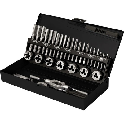 TOOLCRAFT TO-7015521 sada závitníků 32dílná ocel M3 x 0.50, M4 x 0.70, M5 x 0.80, M6 x 1, M8 x 1.25, M10 x 1.50, M12 x 1