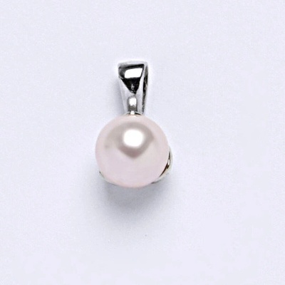 Čištín Přívěšek stříbrný. šperk. Swarovski perla rosaline P 1352