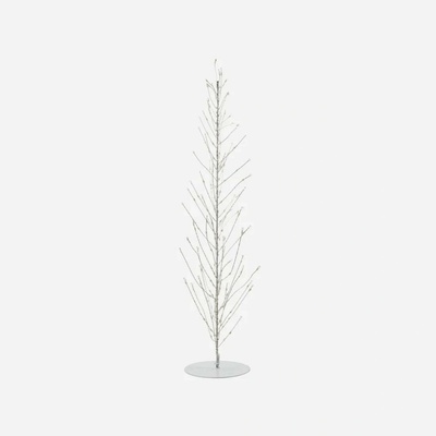 Svietiaci kovový stromček s časovačom výška 60 cm GLOW House Doctor - biely