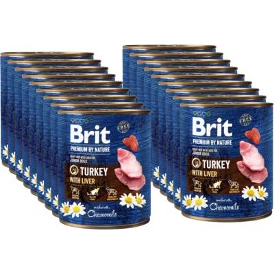 Brit Premium by Nature Турция с черен дроб 18x800г
