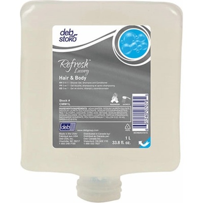 Шампоан SCJohnson & Балсам за коса и тяло Refresh Luxury, 3 в 1, 1 L