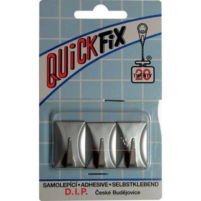 QuickFix Háček QFMETAL 4/stříbro mat blistr, 3ks