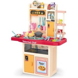 Man Yuk Toys Кухненски комплект Super Chef, праскова - 74 части
