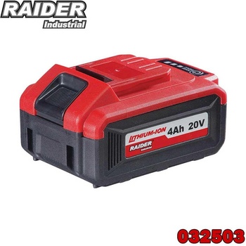 Raider Батерия акумулаторна, Li-Ion, 20V, 4Ah, RAIDER 032503, за RDI (032503)