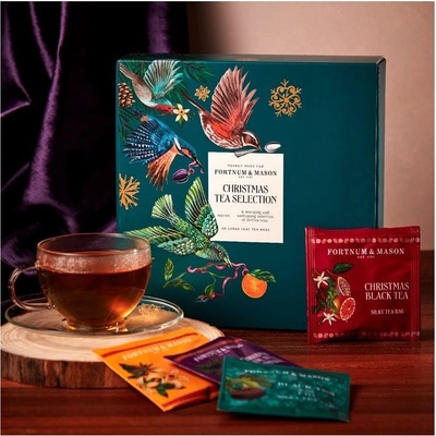 FORTNUM & MASON dárková kolekce vánočních čajů 40 hedvábných