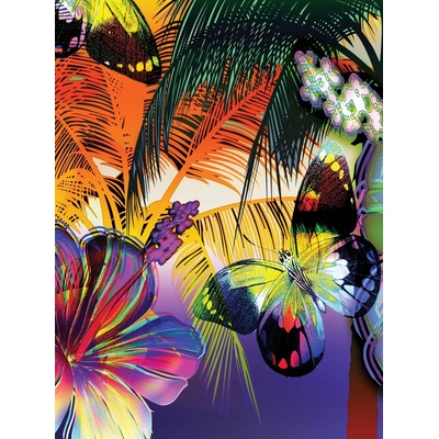 Preinterier Fototapeta panel - PL0261 - Farebné motýle vlies - 206cm x 275cm
