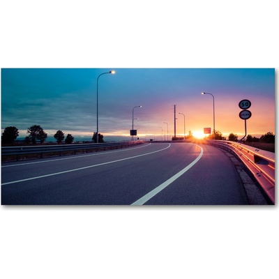 Foto obraz sklenený horizontálny diaľnica 100x50 cm