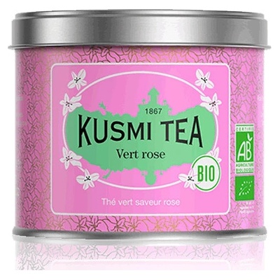 Kusmi Tea Sypaný zelený čaj Green Rose Bio kovová dóza 100 g