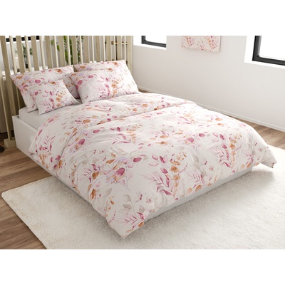 Textilomanie Obliečky z mikrovlákna FLORANY biele 70x90 140x200