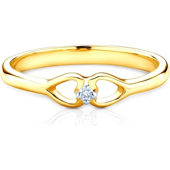 SAVICKI Годежен пръстен savicki: двуцветно злато, диамант