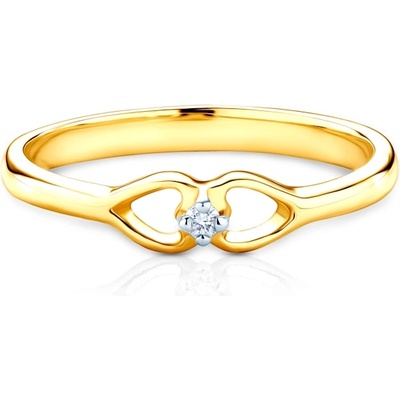 SAVICKI Годежен пръстен savicki: двуцветно злато, диамант