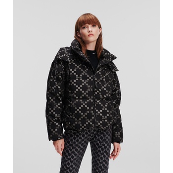 KARL LAGERFELD DIAMOND JACQUARD DOWN JKT čierna