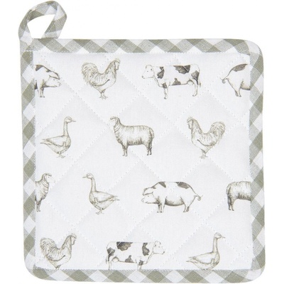 Clayre & Eef - Podložka pod hrnec nebo chňapka COUNTRYLIFE ANIMALS - 20*20 cm