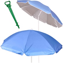 KIK KX3312 Plážový slunečník nastavitelný rozbitný UV skládací 150cm modrý