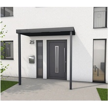 Gutta BS Plus XL RAL 7016 antracit 250x125 cm vrátane 2 stĺpikov odtok vody vľavo