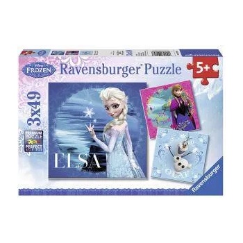 Ravensburger Пъзел Ravensburger 3х49 елемента, Замръзналото кралство, 700648