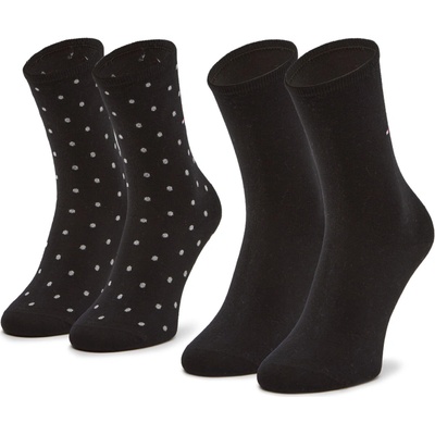 Tommy Hilfiger dámské ponožky 2 pack Dot černé