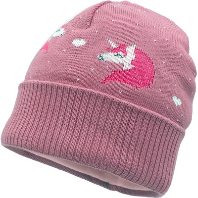 maximo Зимна шапка (beanie) maximo Girl's Unicorn Beanie with Turn-up and Lining Beanie - Foxglove / Sun Pink - размер 47-49 cm (904-2929-0312)