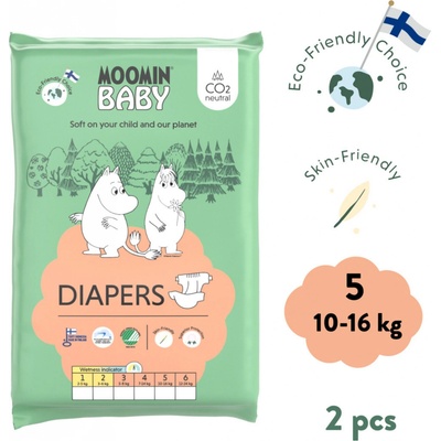 Moomin Baby 5 Maxi+ 10–16 kg 2 ks