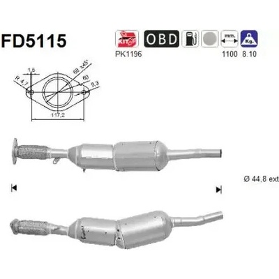 AS Filtr pevných částic ASA FD5115