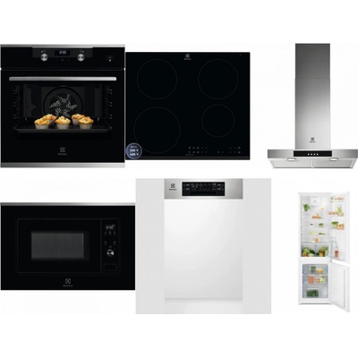 Set Electrolux KODEH70X + LIR60433B + LFT426X + LMS2203EMX + EEM43300IX + LND5FE18S
