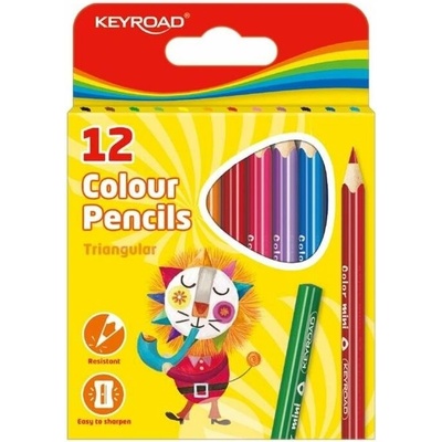Keyroad A705 pastelky trojhranné poloviční 12 barev