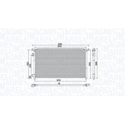 Kondenzátor, klimatizace MAGNETI MARELLI 350203970000