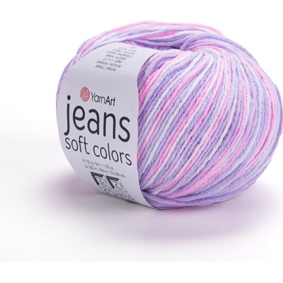 Yarn Art Jeans Soft Colors 6205 odstíny růžové a fialové