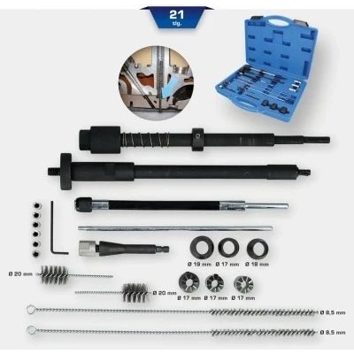 Brilliant Tools BT551300 Sada pro čištění vstřikovačů a přihrádky, 21 ks