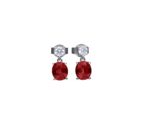 Diamonfire Luxusné strieborné náušnice E6399