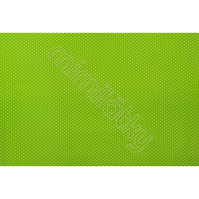 Puntíky 0,5cm na zelené úplet