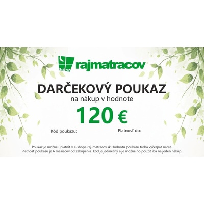 DARČEKOVÝ POUKAZ na nákup matracov