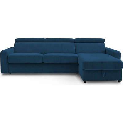 Bobochic Тъмносин разтегателен ъглов диван от рипсено кадифе (променлив) Monaco - Bobochic Paris (WT-LUZZ-NRPU-W_2 P1074 N.CZ)