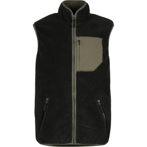 Stoic Мъжки поларен елек Stoic MerinoHighPile357 VallsboSt. Vest Fleece vest - Black / Dark Olive (032-1364-0412)