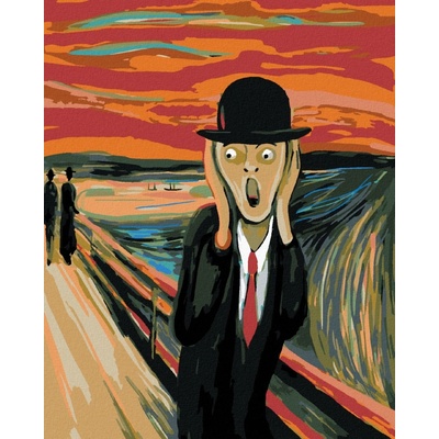 Zuty Malování podle čísel VÝKŘIK A KLOBOUK INSPIRACE E. MUNCH