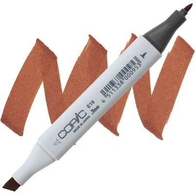 Lihová fixa COPIC Classic oboustranná Fine & Chisel, Redwood (E19)